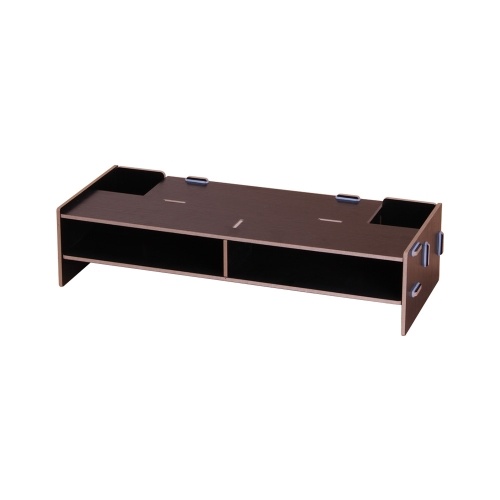 Supporto da tavolo in legno Riser Computer Desk Organizer con slot di archiviazione per forniture per ufficio Insegnanti della scuola