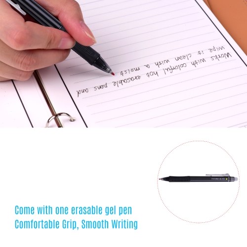 

NEWYES Erasable Reusable Smart Notebook Hardcover Writing Journal Loose-leaf PU Leather Note Book Wet Hot Erase A5 Size 50 Sheet with Erasable Pen Cloth Label Sticker for Office School Students Travelers