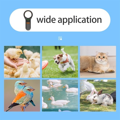 Animal Microchip Pet Tag Scanner ID Reader RFID EMID Animal Handheld Chip Reader 