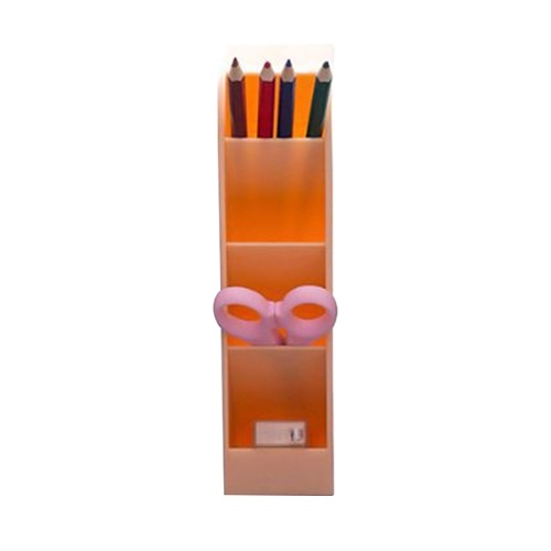 

1pc Desk Organizer 4 Compartments Fashion Mutifunctional Pen Holder Pencil Makeup Storage Box Durable PP Material