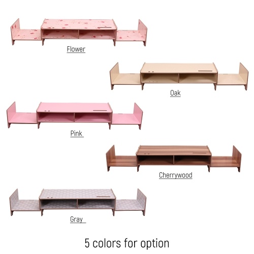 

DIY Multipurpose Monitor Stand Riser Large Desk Organizer Wood Transformable Design for Office School Home