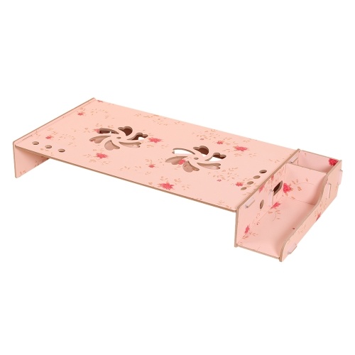 

Поднятый деревянный компьютерный монитор подставки Riser Laptop Shelf Desk Organizer с клавиатурой хранения Регулируемая высота для офисной школы