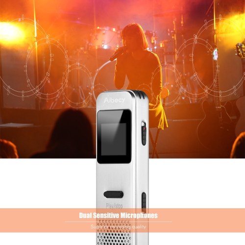 

Aibecy Voice Activated Recorder Digital Voice Recorder MP3 Music Player with Loudspeaker for Meetings Lectures