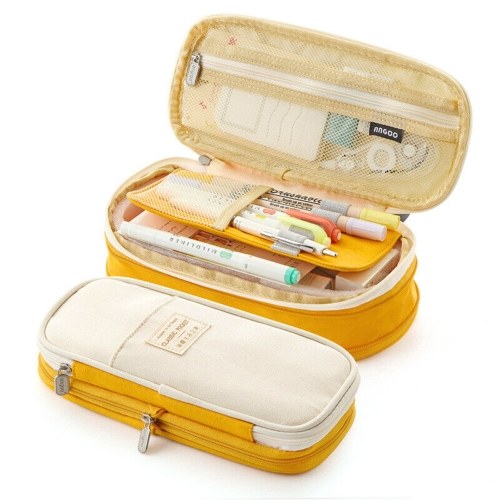 

Large Capacity School Pencil Case Stationery Zipper Pocket Office Storage Multilayer Storage Pocket