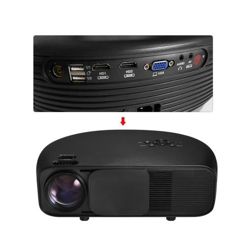 

LCD Projector Full HD LED Projector 1080P Supported 50000 Hours Lamps Life 3200 Lumen with TV/ 2*HD/ 2*USB/ VGA/ AV/ Headphone Port Compatible for Laptop PC TV iPhone Android Smartphones Gaming Devices for Movie and PowerPoint Presentation