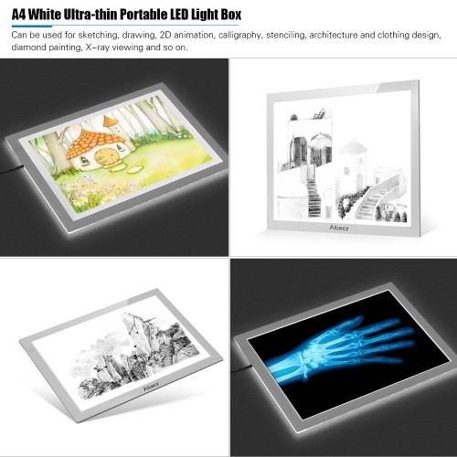 

Aibecy White A4 Ultra-thin Portable LED Light Box Tracer