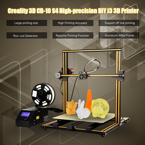 

Creality 3D CR-10 S4 High-precision Self-assemble DIY i3 3D printer Easy to Assemble Filament Run-out Detection Resume Printing Function Printing Size 400 * 400 * 400mm