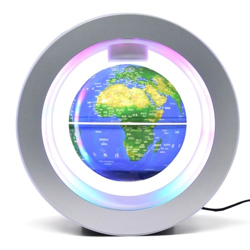 

Floating Globe with LED Multicolor Base Creative 6 Inch Anti Gravity Magnetic Levitation Rotating World Map for Children Gift Home Office Desk Decoration Teaching Demo