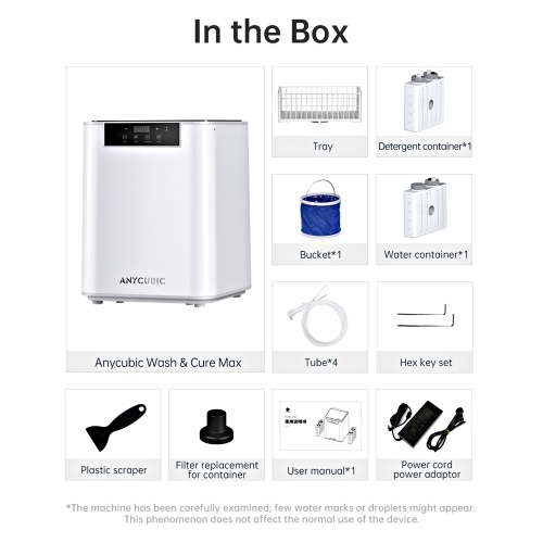 Anycubic Wash&Cure Machine for LCD SLA DLP 3D Printer Models with Control Panel Intelligent Fault Detection 