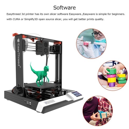 EasyThreed K8 plus 3D Printer FDM Desktop Printing Machine 150x150x150mm Print Size for Beginners Comes with 10m PLA Sample Filament 
