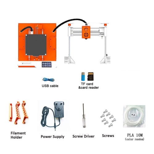 EasyThreed K6 3D Printer FDM Desktop Printing Machine 150x150x150mm Print Size for Beginners Comes with 10m PLA Sample Filament 