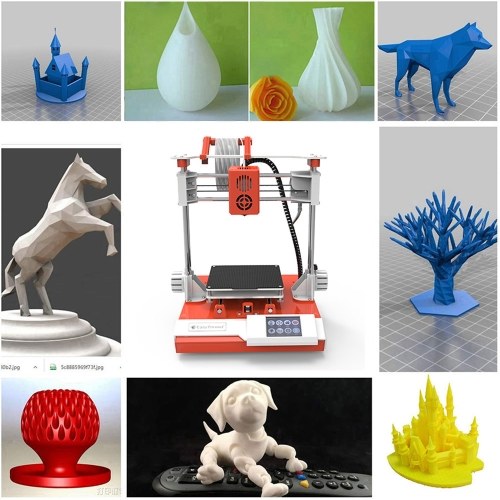 EasyThreed K6 3D Printer FDM Desktop Printing Machine 150x150x150mm Print Size for Beginners Comes with 10m PLA Sample Filament 