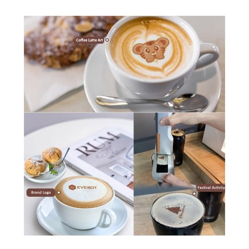 EVEBOT Tintenpatrone PrintPen Handheld Food Drucker Tinte Ersatz 18ml Kapazität Portable für Mini Kaffee Latte Art DIY Muster Design