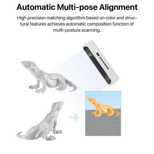 3DMakerpro Lynx Handheld 3D Scanner for 3D Printing 0.1mm Accuracy&10FPS Scanning Lightning-Fast Speed Compatible with Win10/11 and MacOS 11/12 (Premium) 