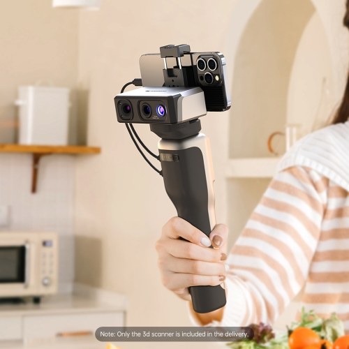 

Seal Lite 3D Scanner for 3D Printer with 0.02mm Accuracy Detailed Precision 10FPS Scanning Speed Anti-Shake Without Marking Scan 3D Model Scanner Compatible with Android/iOS/Win10/MacOS System with Smartphone and Laptop