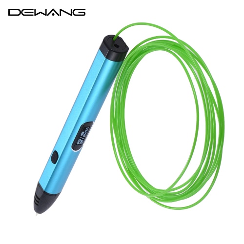 Dewang DW-X4 3D Printing Pen Printer Intelligence Drawing OLED Screen w/ 9m 1.75mm PLA Filament for DIY Doodling Art Craft Making Modeling Children Education Kid Gift (Random Filament Color)