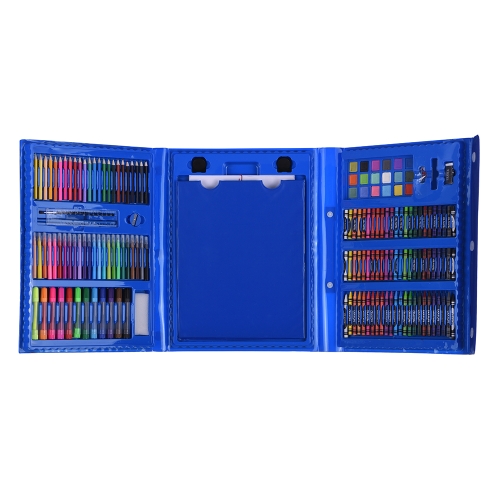 Conjunto de arte de luxo 174pcs para crianças com marcadores de cores de casos Lápis Pastéis de óleo Pastels Aquarela de pintura