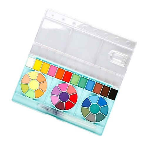 36 Farben Feste Aquarellfarbe Pigment Tragbare Zeichnung Malerei Set