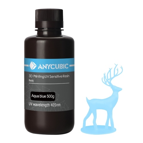 

Original ANYCUBIC 3D Printer Resin 405nm LCD Quick-Curing Resin Material High Precision Great Stability for LCD 3D Printing 500g Grey Color