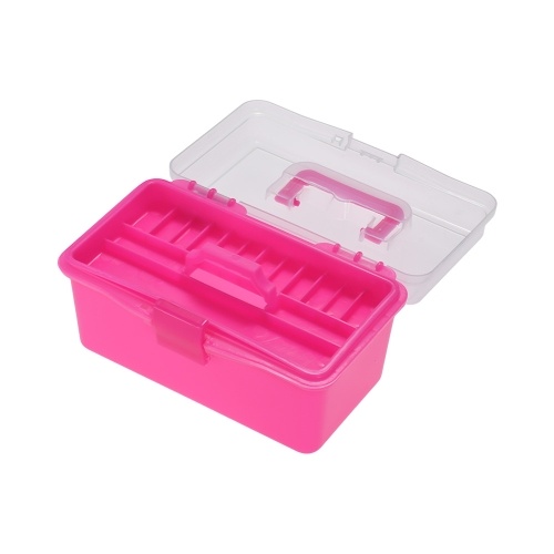 

Portable Plastic Art Storage Box Watercolor Oil Painting Supplies Multipurpose Case with Handle for Artists Students