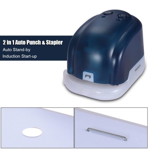 

Second Hand Ringsun RS-6031 2 in 1 Multi-functional Electric Auto Hole Punches Paper Punch Puncher Stapler Stapling Binding School Office Supply Stationery Necessaries