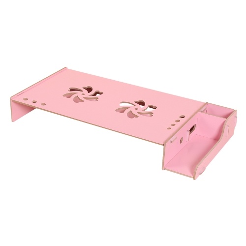 

Поднятый деревянный компьютерный монитор подставки Riser Laptop Shelf Desk Organizer с клавиатурой хранения Регулируемая высота для офисной школы