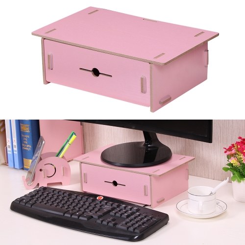 

Маленький настольный монитор Riser Stand Organizer Wood с выдвижным ящиком для школьного офиса