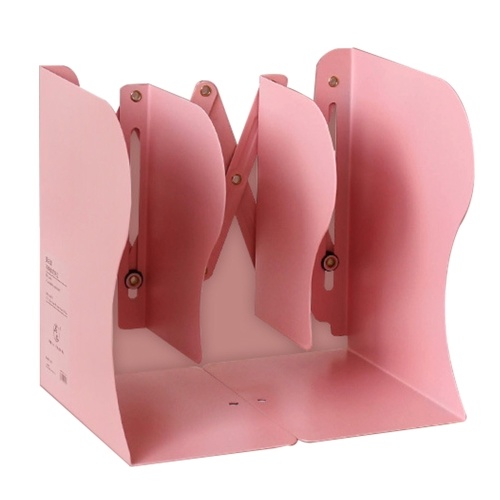 Retractable Bookends Metal Book Ends Decorative Binder Holder Orange