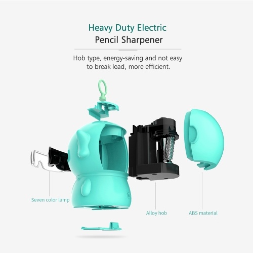 

MAOTAIZI Cute Automatic Pencil Sharpeners Heavy Duty Helical Blade Electric Pencil Sharpener Support Batteries & Wall Power Supply with USB Cable for School Classroom Home Office Supplies for Colored Pencils