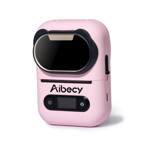 Aibecy portátil BT Wireless Label Maker 203dpi Impressora térmica de etiquetas com bateria recarregável Compatível com iOS Android Smartphone para roupas, joias Supermercado Varejo Códigos de barras Preço Nome Impressão