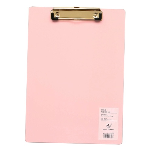 A4 Plastic Clipboard Hardboard Writing Pad Profile Clip with Hanging Hole for Students School Office