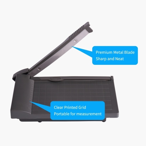 KW-triO Mini Paper Trimmer Guillotine Cutter 6 Inch (160mm) Cut Length Desktop Paper Cutting Machine with Security Cutter Head for Craft Paper Photos Cards Scrapbooking Office Home Supplies 