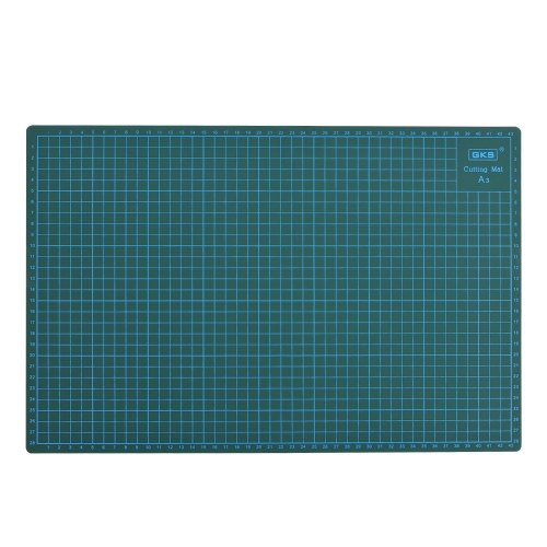 GKS PVC A3 Schneidematte Handbuch DIY Werkzeug Schneidebrett Doppelseitiges Selbstheilung Cutting Pad 5 cm und 1 cm Raster Patchwork Werkzeuge 30cm * 45cm * 3mm Grün