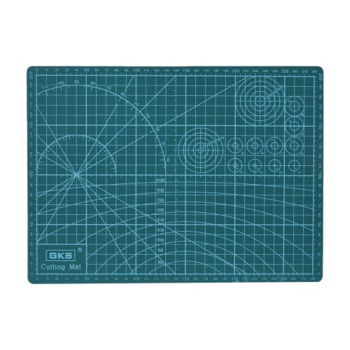 GKS High Quality Multipurpose Self Healing Builders Double-Sided PVC A4 Cutting Mat 22cm * 30cm * 0.3cm Green