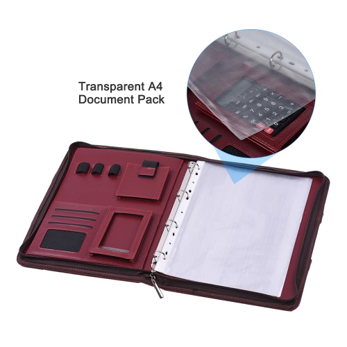 

A4 File Zipper Manager Brief Case Document Folder Organizer Business Office Portfolio Data Pocket
