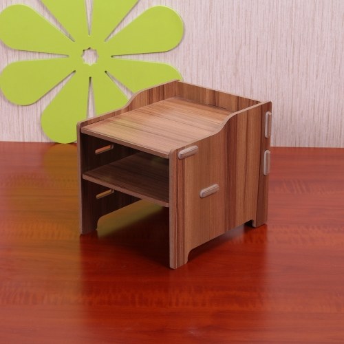 

DIY Storage Shelf Monitor Stand Riser File Organizer Канцелярские товары Организатор Офисный стол Организатор Wood