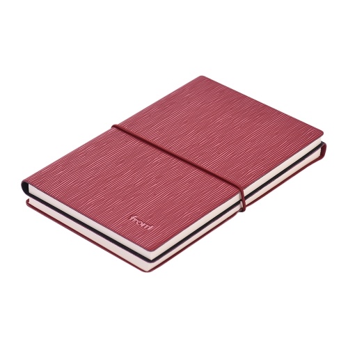 

Front Portable PU Leather Soft Cover with Elastic Closure Lined A6 Notebook