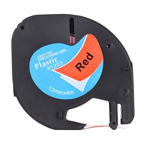 

Labeling Tape 91201 Plastic Self-Adhesive Refills Black Print on 1/2 Inch * 13 Feet 12mm * 4m