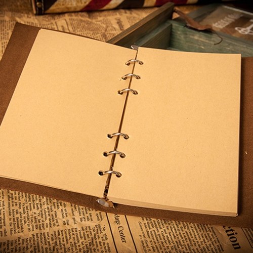 

Vintage 6 Holes Blank Notebook