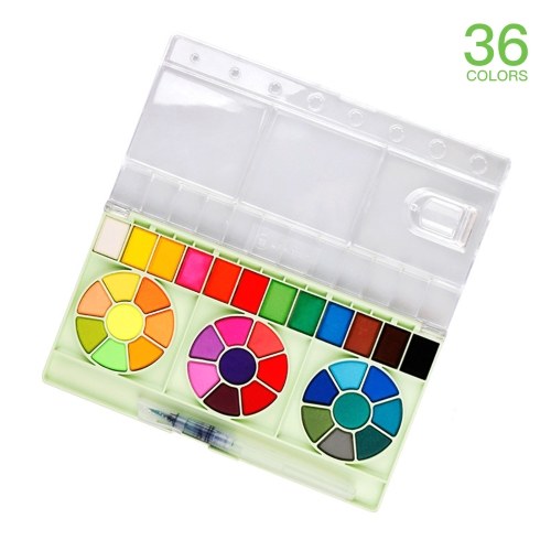 

36 Colors Solid Watercolor Paint Pigment Portable Drawing Painting Set