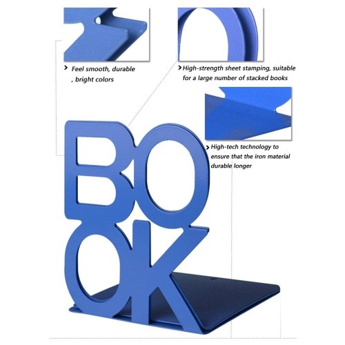 

1 Pair BOOK Letter Metal Bookshelf