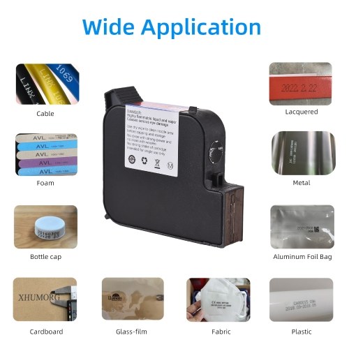 308S Ink Cartridge Replacement Quick-Drying 45ml for M20/T50 Handheld Inkjet Printer(Red) 