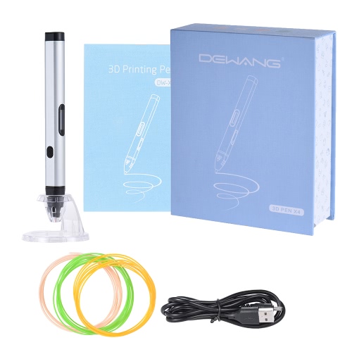 

Dewang DW-X4 3D Printing Pen Printer Intelligence Drawing OLED Screen w/ 9m 1.75mm PLA Filament for DIY Doodling Art Craft Making Modeling Children Education Kid Gift (Random Filament Color)