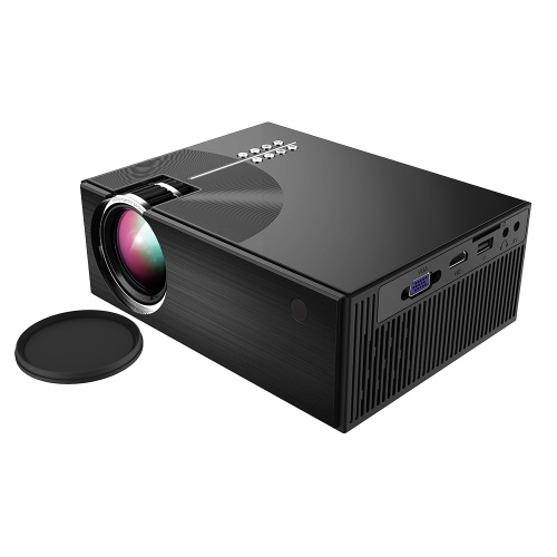 

Portable LCD Projector Full HD LED Projector Can Synchronize Smart Phone Screen 1080P Supported 50000 Hours Lamps Life Support TV/ HD/ USB/ VGA/ AV/ Headphone/ SD Card Input for Home Theater Entertainment