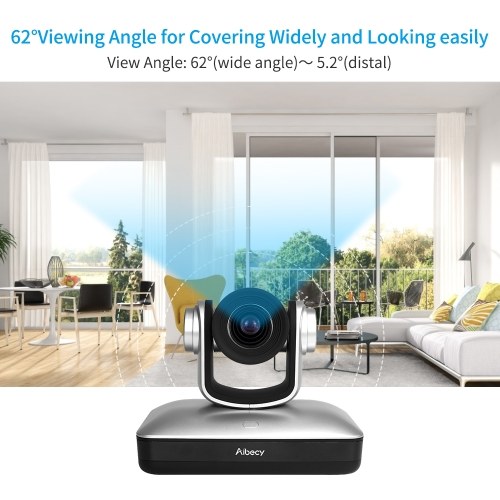 Aibecy Full HD 1080P Video Conference Cam 12X Optical Zoom Auto Focus USB2.0 PTZ