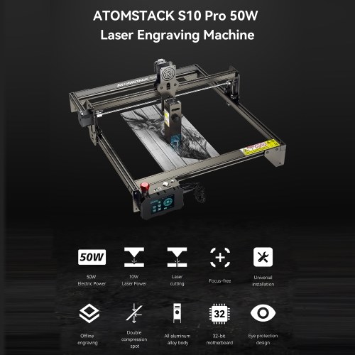 

ATOMSTACK S10 Pro 10W Laser Engraver 410x400mm Engraving Area