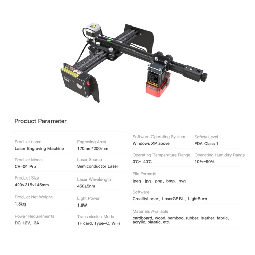 

Original Creality 3D CV-01 Pro Laser Engraver