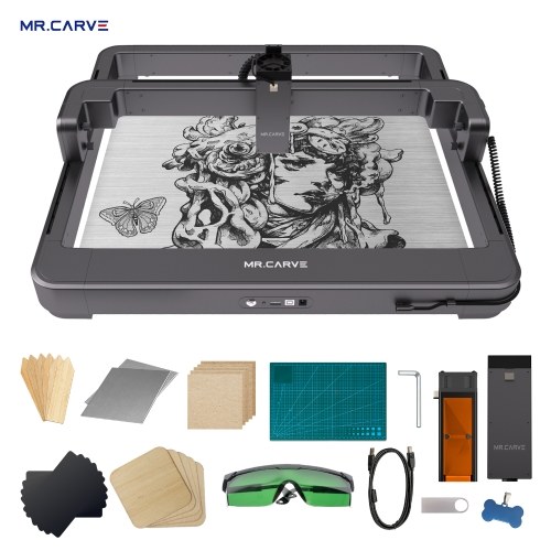 

MR.CARVE M3 Лазерный гравер Маркер для гравировки Инфракрасный лазерный модуль 2 Вт и лазерный модуль синего света 10 Вт