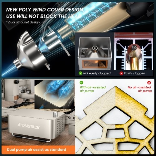 

Atomstack S30 PRO 33W Laser Engraver with F30 PRO Air Assist System