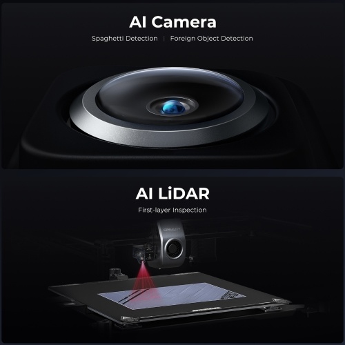 Creality K1 Max FDM 3D Printer Buit-in AI LiDAR and AI Camera 300x300x300mm Large Build Volume 600mm/s Printing Speed 